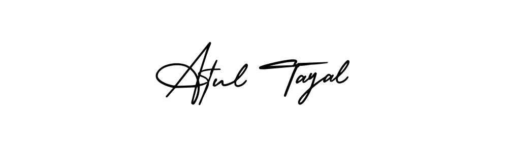 AmerikaSignatureDemo-Regular is a professional signature style that is perfect for those who want to add a touch of class to their signature. It is also a great choice for those who want to make their signature more unique. Get Atul Tayal name to fancy signature for free. Atul Tayal signature style 3 images and pictures png