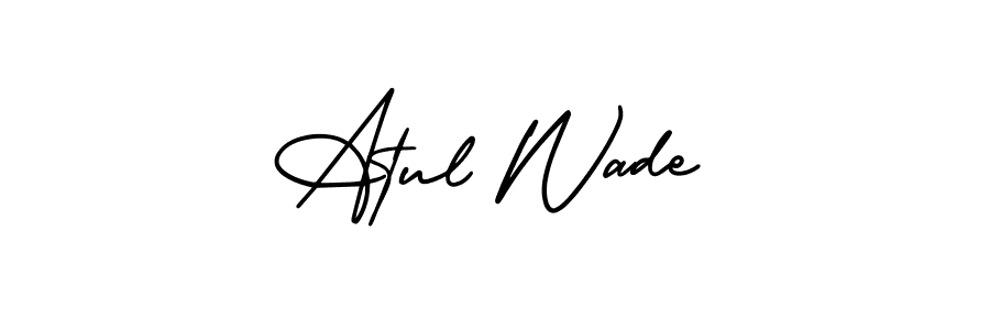 Atul Wade stylish signature style. Best Handwritten Sign (AmerikaSignatureDemo-Regular) for my name. Handwritten Signature Collection Ideas for my name Atul Wade. Atul Wade signature style 3 images and pictures png