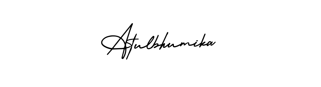 It looks lik you need a new signature style for name Atulbhumika. Design unique handwritten (AmerikaSignatureDemo-Regular) signature with our free signature maker in just a few clicks. Atulbhumika signature style 3 images and pictures png