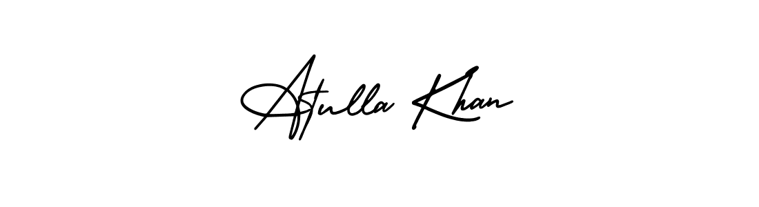Make a beautiful signature design for name Atulla Khan. With this signature (AmerikaSignatureDemo-Regular) style, you can create a handwritten signature for free. Atulla Khan signature style 3 images and pictures png