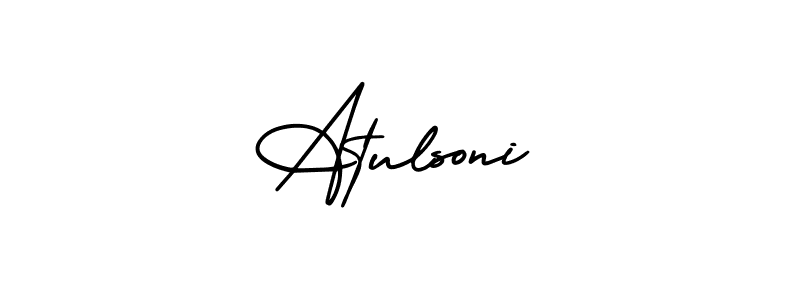 Atulsoni stylish signature style. Best Handwritten Sign (AmerikaSignatureDemo-Regular) for my name. Handwritten Signature Collection Ideas for my name Atulsoni. Atulsoni signature style 3 images and pictures png