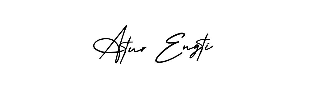 How to make Atur Engti signature? AmerikaSignatureDemo-Regular is a professional autograph style. Create handwritten signature for Atur Engti name. Atur Engti signature style 3 images and pictures png