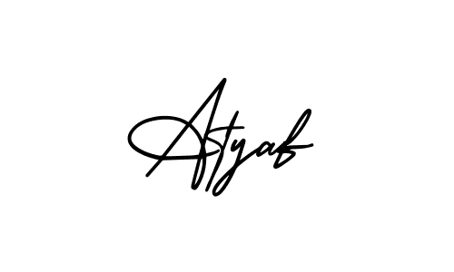 How to make Atyaf signature? AmerikaSignatureDemo-Regular is a professional autograph style. Create handwritten signature for Atyaf name. Atyaf signature style 3 images and pictures png