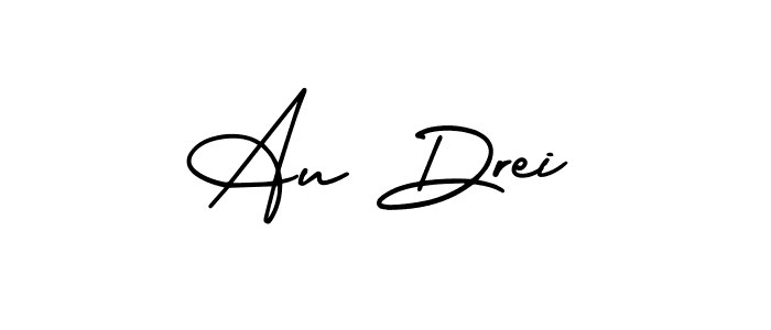 You should practise on your own different ways (AmerikaSignatureDemo-Regular) to write your name (Au Drei) in signature. don't let someone else do it for you. Au Drei signature style 3 images and pictures png