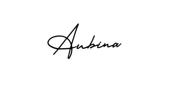 How to make Aubina signature? AmerikaSignatureDemo-Regular is a professional autograph style. Create handwritten signature for Aubina name. Aubina signature style 3 images and pictures png