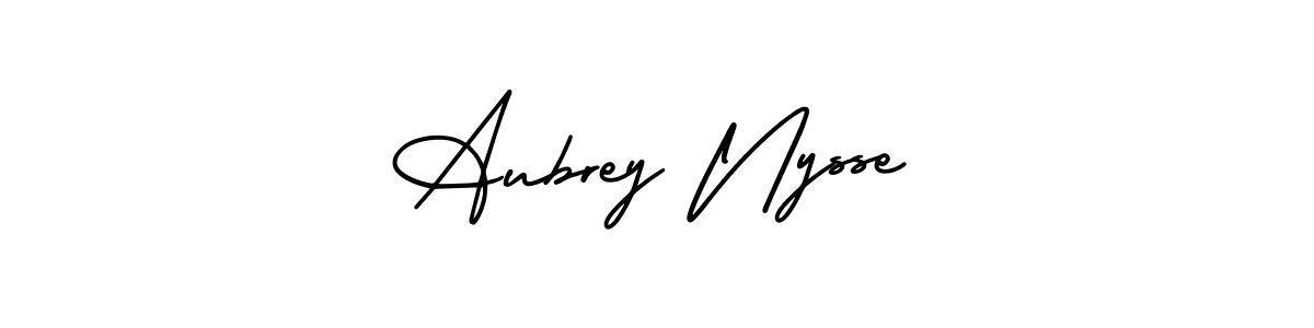 Also You can easily find your signature by using the search form. We will create Aubrey Nysse name handwritten signature images for you free of cost using AmerikaSignatureDemo-Regular sign style. Aubrey Nysse signature style 3 images and pictures png