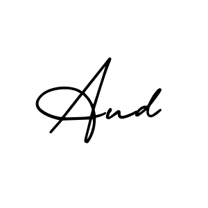 Make a beautiful signature design for name Aud. With this signature (AmerikaSignatureDemo-Regular) style, you can create a handwritten signature for free. Aud signature style 3 images and pictures png