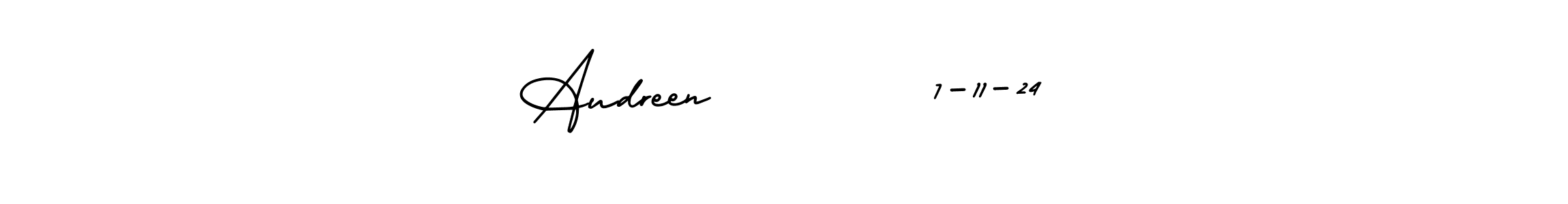 Make a beautiful signature design for name Audreen         7-11-24. Use this online signature maker to create a handwritten signature for free. Audreen         7-11-24 signature style 3 images and pictures png