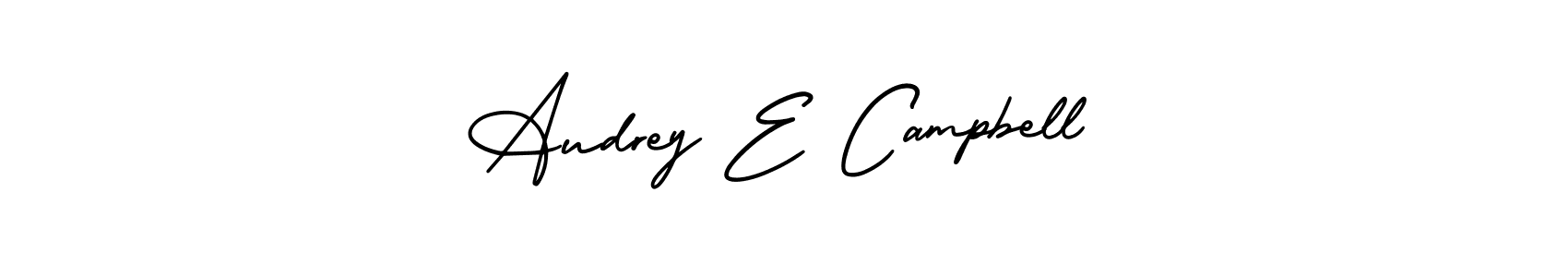 Audrey E Campbell stylish signature style. Best Handwritten Sign (AmerikaSignatureDemo-Regular) for my name. Handwritten Signature Collection Ideas for my name Audrey E Campbell. Audrey E Campbell signature style 3 images and pictures png