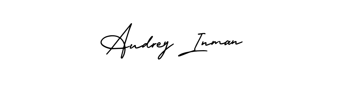 How to Draw Audrey Inman signature style? AmerikaSignatureDemo-Regular is a latest design signature styles for name Audrey Inman. Audrey Inman signature style 3 images and pictures png