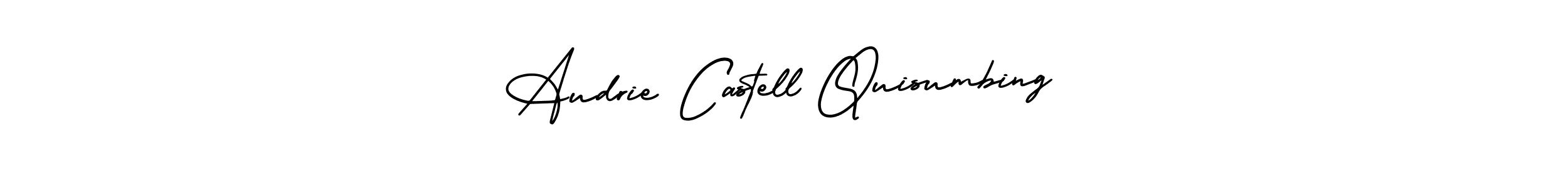 How to make Audrie Castell Quisumbing name signature. Use AmerikaSignatureDemo-Regular style for creating short signs online. This is the latest handwritten sign. Audrie Castell Quisumbing signature style 3 images and pictures png