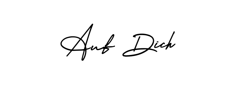 How to make Auf Dich signature? AmerikaSignatureDemo-Regular is a professional autograph style. Create handwritten signature for Auf Dich name. Auf Dich signature style 3 images and pictures png