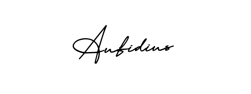 Make a beautiful signature design for name Aufidius. With this signature (AmerikaSignatureDemo-Regular) style, you can create a handwritten signature for free. Aufidius signature style 3 images and pictures png