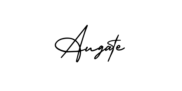How to make Augate name signature. Use AmerikaSignatureDemo-Regular style for creating short signs online. This is the latest handwritten sign. Augate signature style 3 images and pictures png