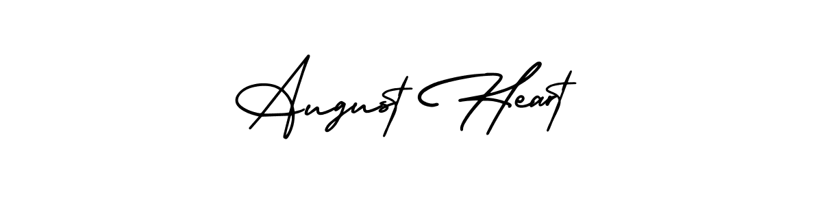 Create a beautiful signature design for name August Heart. With this signature (AmerikaSignatureDemo-Regular) fonts, you can make a handwritten signature for free. August Heart signature style 3 images and pictures png