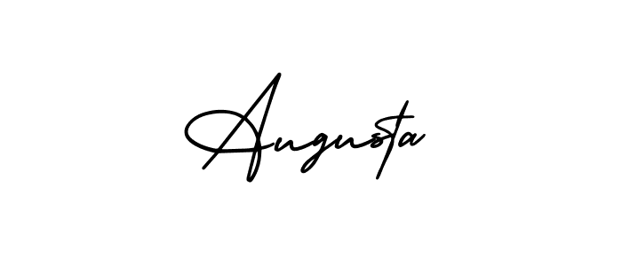 The best way (AmerikaSignatureDemo-Regular) to make a short signature is to pick only two or three words in your name. The name Augusta include a total of six letters. For converting this name. Augusta signature style 3 images and pictures png