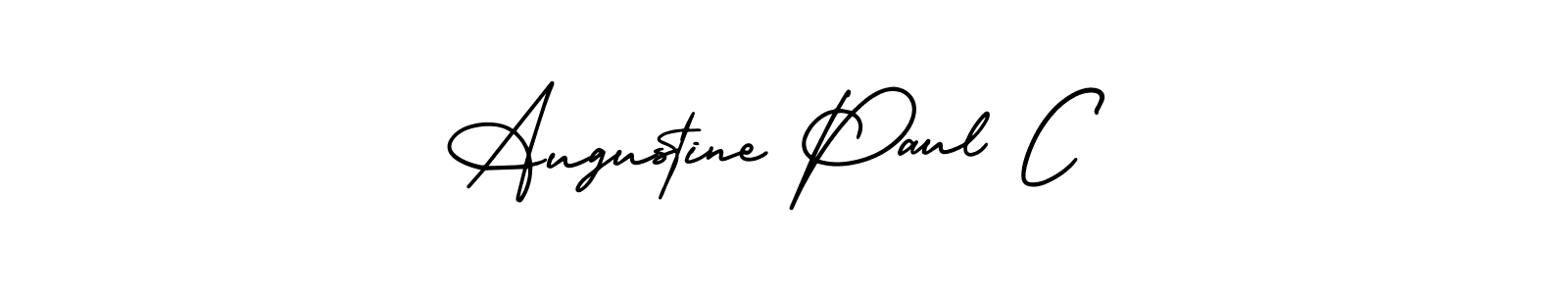 This is the best signature style for the Augustine Paul C name. Also you like these signature font (AmerikaSignatureDemo-Regular). Mix name signature. Augustine Paul C signature style 3 images and pictures png