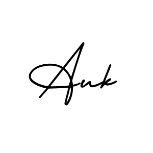 Design your own signature with our free online signature maker. With this signature software, you can create a handwritten (AmerikaSignatureDemo-Regular) signature for name Auk. Auk signature style 3 images and pictures png