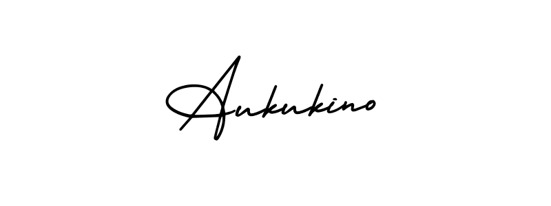 Design your own signature with our free online signature maker. With this signature software, you can create a handwritten (AmerikaSignatureDemo-Regular) signature for name Aukukino. Aukukino signature style 3 images and pictures png