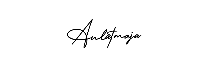 How to make Aulatmaja name signature. Use AmerikaSignatureDemo-Regular style for creating short signs online. This is the latest handwritten sign. Aulatmaja signature style 3 images and pictures png