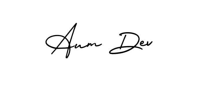 Aum Dev stylish signature style. Best Handwritten Sign (AmerikaSignatureDemo-Regular) for my name. Handwritten Signature Collection Ideas for my name Aum Dev. Aum Dev signature style 3 images and pictures png