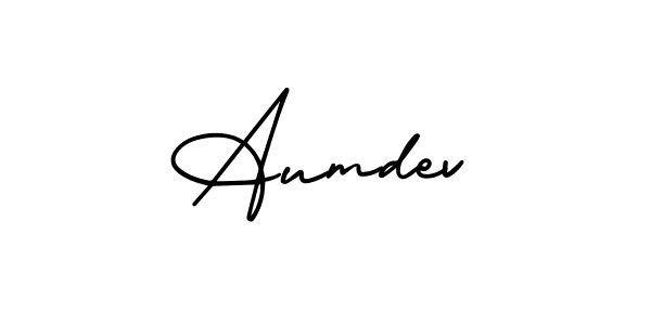 Aumdev stylish signature style. Best Handwritten Sign (AmerikaSignatureDemo-Regular) for my name. Handwritten Signature Collection Ideas for my name Aumdev. Aumdev signature style 3 images and pictures png