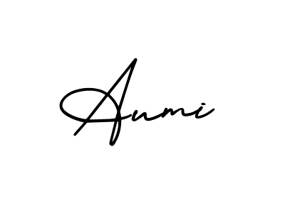 Aumi stylish signature style. Best Handwritten Sign (AmerikaSignatureDemo-Regular) for my name. Handwritten Signature Collection Ideas for my name Aumi. Aumi signature style 3 images and pictures png