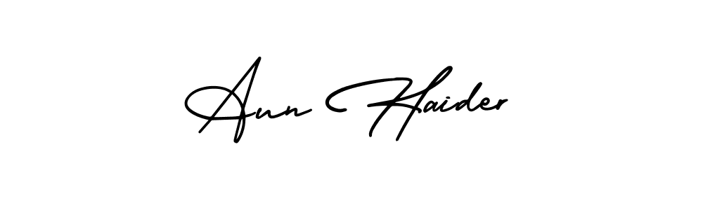 Make a beautiful signature design for name Aun Haider. Use this online signature maker to create a handwritten signature for free. Aun Haider signature style 3 images and pictures png