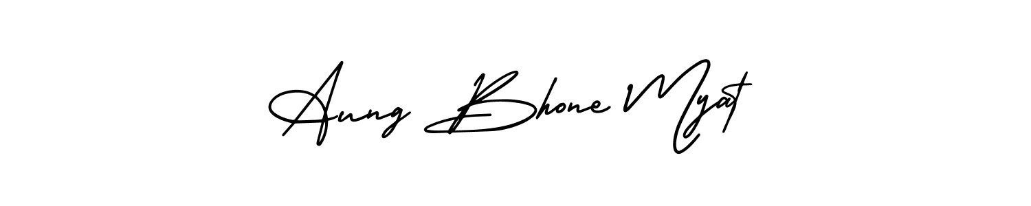 It looks lik you need a new signature style for name Aung Bhone Myat. Design unique handwritten (AmerikaSignatureDemo-Regular) signature with our free signature maker in just a few clicks. Aung Bhone Myat signature style 3 images and pictures png