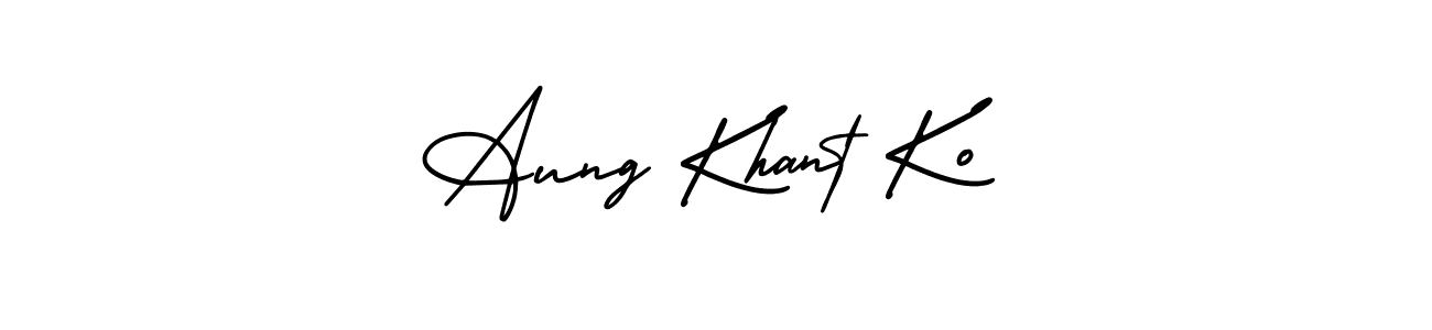 Make a short Aung Khant Ko signature style. Manage your documents anywhere anytime using AmerikaSignatureDemo-Regular. Create and add eSignatures, submit forms, share and send files easily. Aung Khant Ko signature style 3 images and pictures png