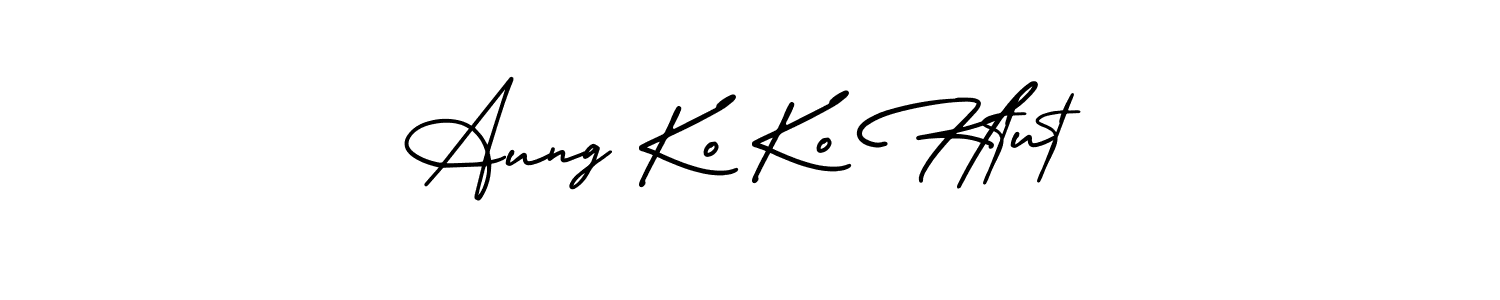 Make a beautiful signature design for name Aung Ko Ko Htut. Use this online signature maker to create a handwritten signature for free. Aung Ko Ko Htut signature style 3 images and pictures png