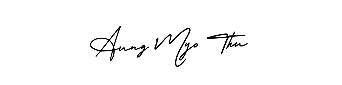 Also You can easily find your signature by using the search form. We will create Aung Myo Thu name handwritten signature images for you free of cost using AmerikaSignatureDemo-Regular sign style. Aung Myo Thu signature style 3 images and pictures png