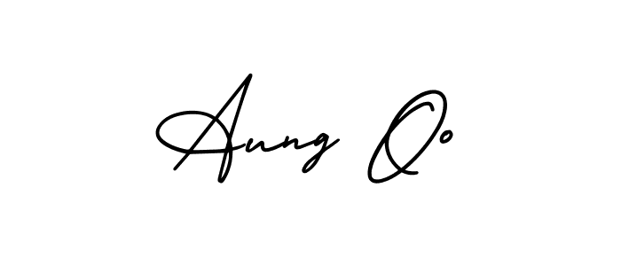 Create a beautiful signature design for name Aung Oo. With this signature (AmerikaSignatureDemo-Regular) fonts, you can make a handwritten signature for free. Aung Oo signature style 3 images and pictures png