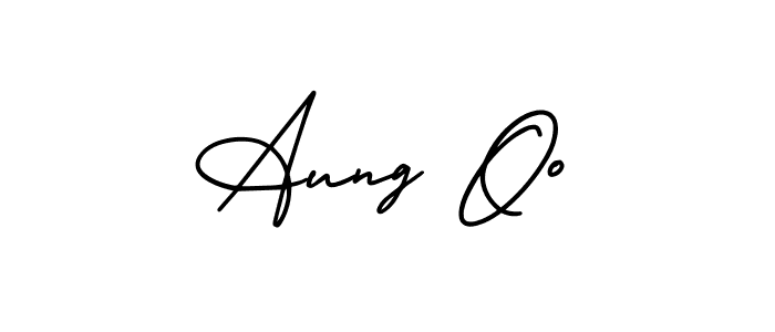 Create a beautiful signature design for name Aung Oo. With this signature (AmerikaSignatureDemo-Regular) fonts, you can make a handwritten signature for free. Aung Oo signature style 3 images and pictures png