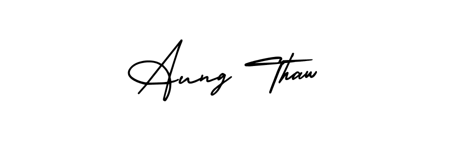 Make a beautiful signature design for name Aung Thaw. Use this online signature maker to create a handwritten signature for free. Aung Thaw signature style 3 images and pictures png