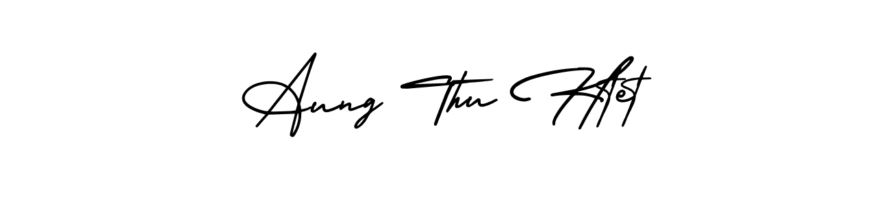 This is the best signature style for the Aung Thu Htet name. Also you like these signature font (AmerikaSignatureDemo-Regular). Mix name signature. Aung Thu Htet signature style 3 images and pictures png