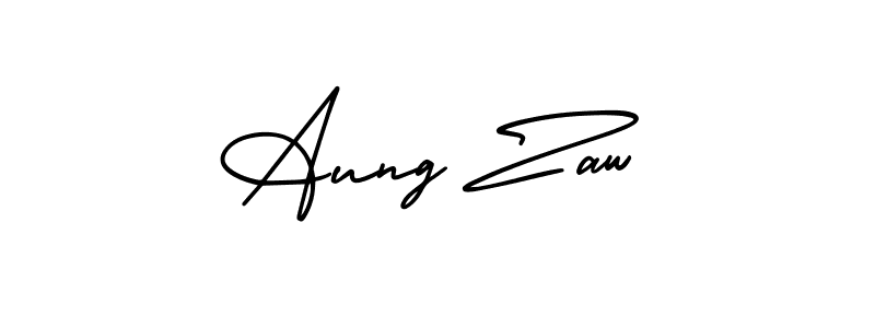 AmerikaSignatureDemo-Regular is a professional signature style that is perfect for those who want to add a touch of class to their signature. It is also a great choice for those who want to make their signature more unique. Get Aung Zaw name to fancy signature for free. Aung Zaw signature style 3 images and pictures png