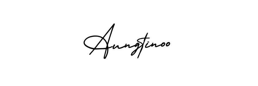 Aungtinoo stylish signature style. Best Handwritten Sign (AmerikaSignatureDemo-Regular) for my name. Handwritten Signature Collection Ideas for my name Aungtinoo. Aungtinoo signature style 3 images and pictures png