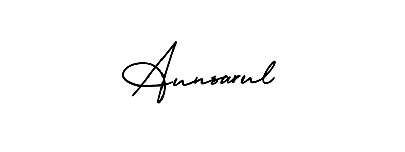 Create a beautiful signature design for name Aunsarul. With this signature (AmerikaSignatureDemo-Regular) fonts, you can make a handwritten signature for free. Aunsarul signature style 3 images and pictures png