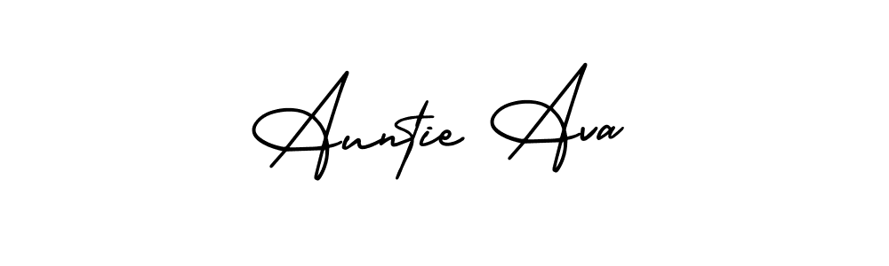 It looks lik you need a new signature style for name Auntie Ava. Design unique handwritten (AmerikaSignatureDemo-Regular) signature with our free signature maker in just a few clicks. Auntie Ava signature style 3 images and pictures png