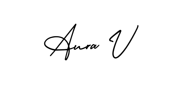 How to Draw Aura V signature style? AmerikaSignatureDemo-Regular is a latest design signature styles for name Aura V. Aura V signature style 3 images and pictures png