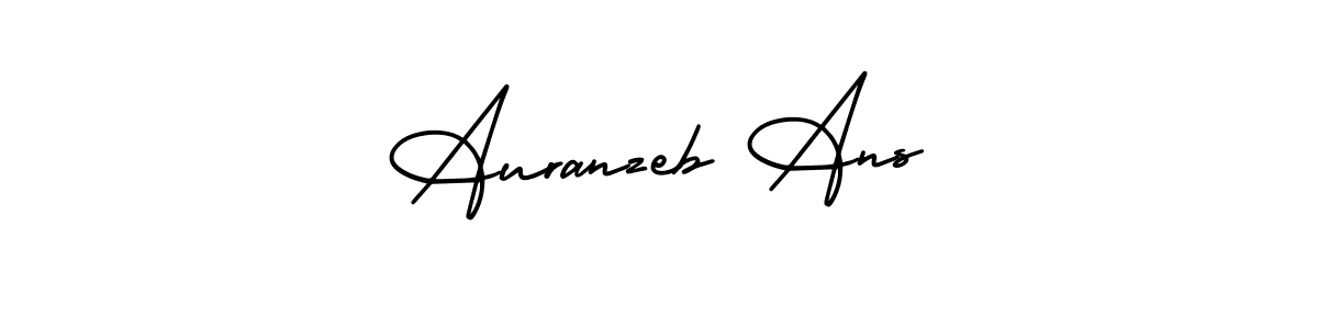 How to make Auranzeb Ans name signature. Use AmerikaSignatureDemo-Regular style for creating short signs online. This is the latest handwritten sign. Auranzeb Ans signature style 3 images and pictures png