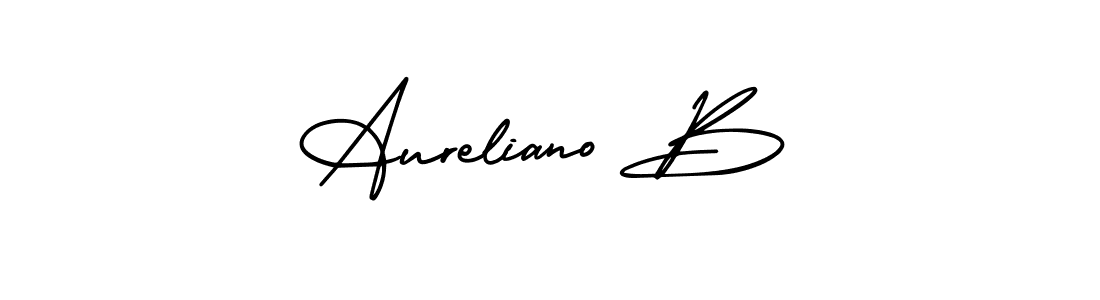 Also we have Aureliano B name is the best signature style. Create professional handwritten signature collection using AmerikaSignatureDemo-Regular autograph style. Aureliano B signature style 3 images and pictures png