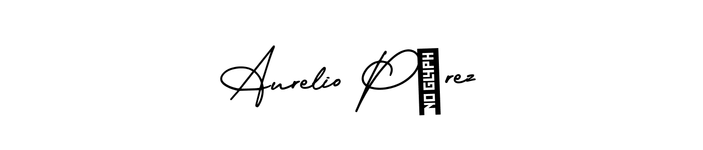 Design your own signature with our free online signature maker. With this signature software, you can create a handwritten (AmerikaSignatureDemo-Regular) signature for name Aurelio Pérez. Aurelio Pérez signature style 3 images and pictures png