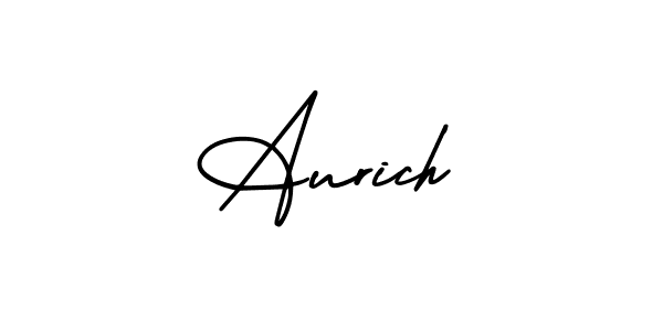 Aurich stylish signature style. Best Handwritten Sign (AmerikaSignatureDemo-Regular) for my name. Handwritten Signature Collection Ideas for my name Aurich. Aurich signature style 3 images and pictures png