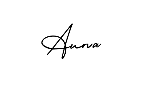 You should practise on your own different ways (AmerikaSignatureDemo-Regular) to write your name (Aurva) in signature. don't let someone else do it for you. Aurva signature style 3 images and pictures png