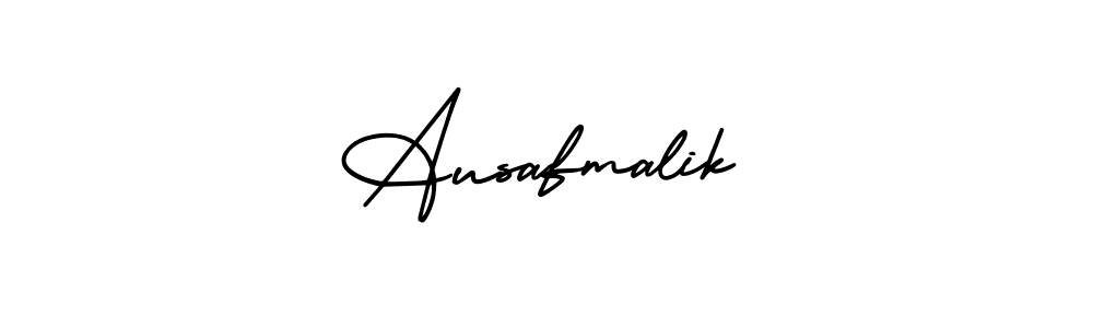 Ausafmalik stylish signature style. Best Handwritten Sign (AmerikaSignatureDemo-Regular) for my name. Handwritten Signature Collection Ideas for my name Ausafmalik. Ausafmalik signature style 3 images and pictures png