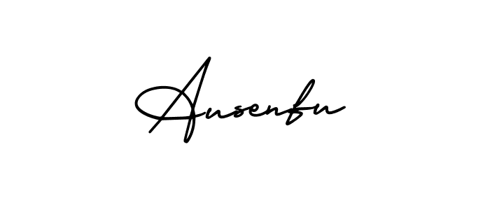 The best way (AmerikaSignatureDemo-Regular) to make a short signature is to pick only two or three words in your name. The name Ausenfu include a total of six letters. For converting this name. Ausenfu signature style 3 images and pictures png