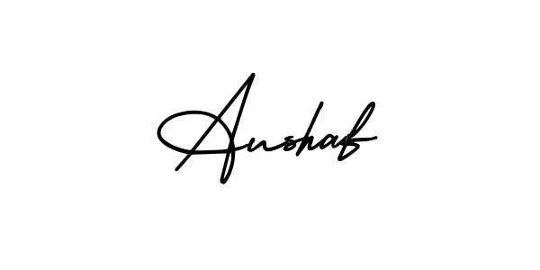 Design your own signature with our free online signature maker. With this signature software, you can create a handwritten (AmerikaSignatureDemo-Regular) signature for name Aushaf. Aushaf signature style 3 images and pictures png
