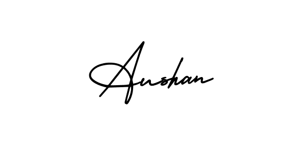 Make a beautiful signature design for name Aushan. With this signature (AmerikaSignatureDemo-Regular) style, you can create a handwritten signature for free. Aushan signature style 3 images and pictures png